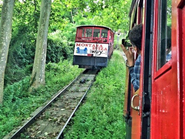 Funicular Igeldo San Sebastian Donostia sisters and the city