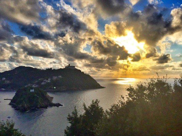 Urgull San Sebastian Donostia sisters and the city