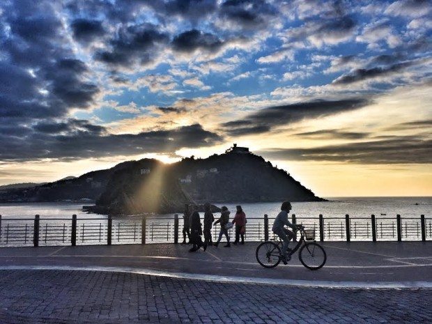 donostia san sebastian atardecer