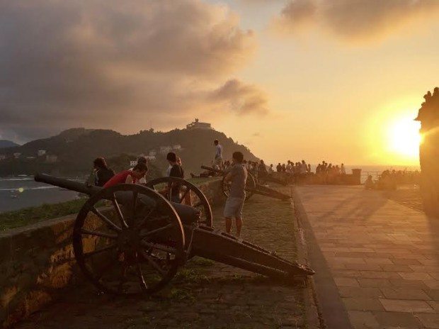 Urgull San Sebastian Donostia sisters and the city