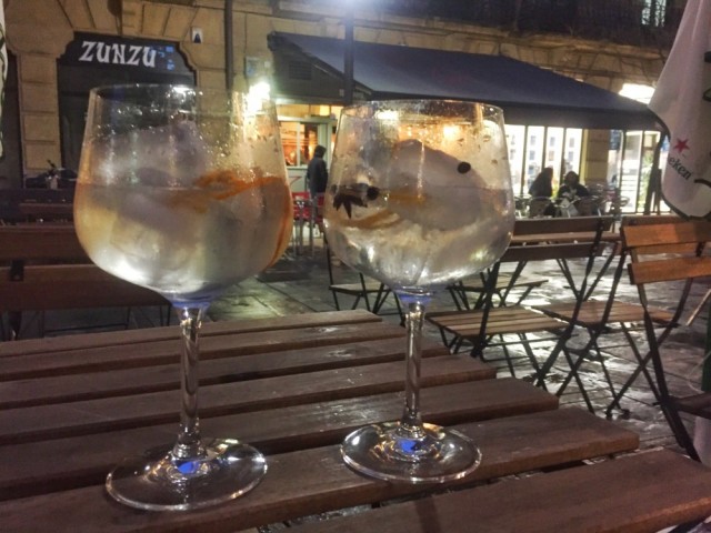 gintonics en terraza