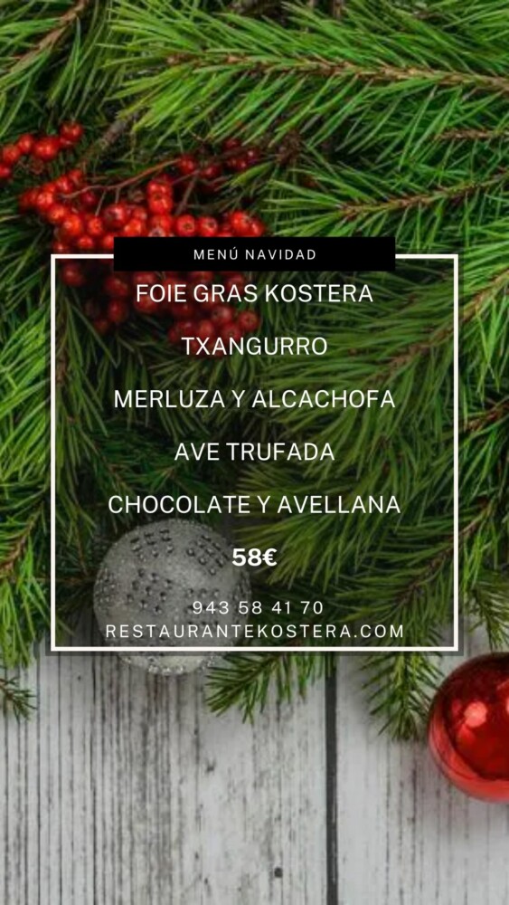 Menú Navidad Kostera